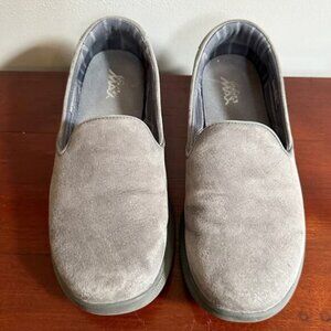 SKECHERS Go Step Lite Charcoal Grey Gray Suede Slip On Comfort Shoe 10 sneaker